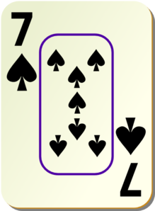 Bordered Seven Of Spades Clip Art